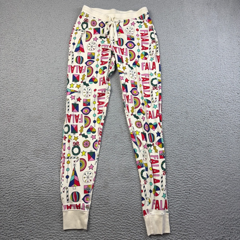 Hanna Andersson Pajama Pants Womens XS Fa La La Christmas Organic Cotton PJs